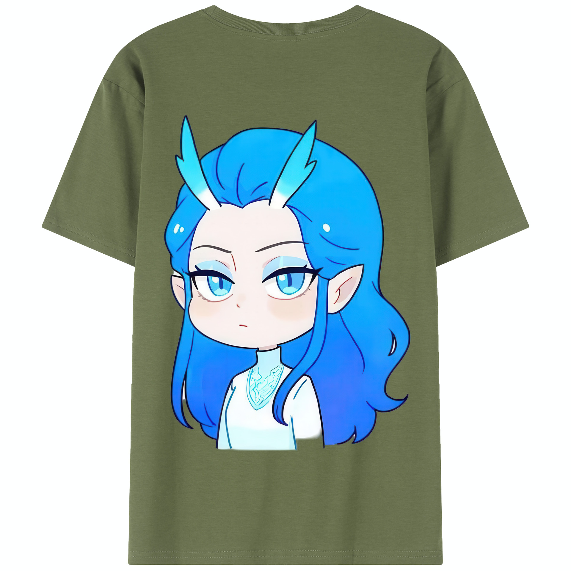 （画像用） Ne Zha 2 ナタ 魔童の大暴れ 綿100％半袖Tシャツ（背面プリント）